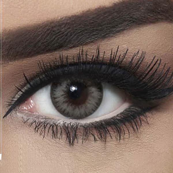 Bella Diamond Brown Shadow Plano contact lenses