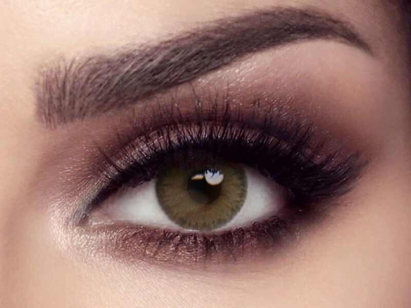 Bella Elite Green Olive Plano lenses