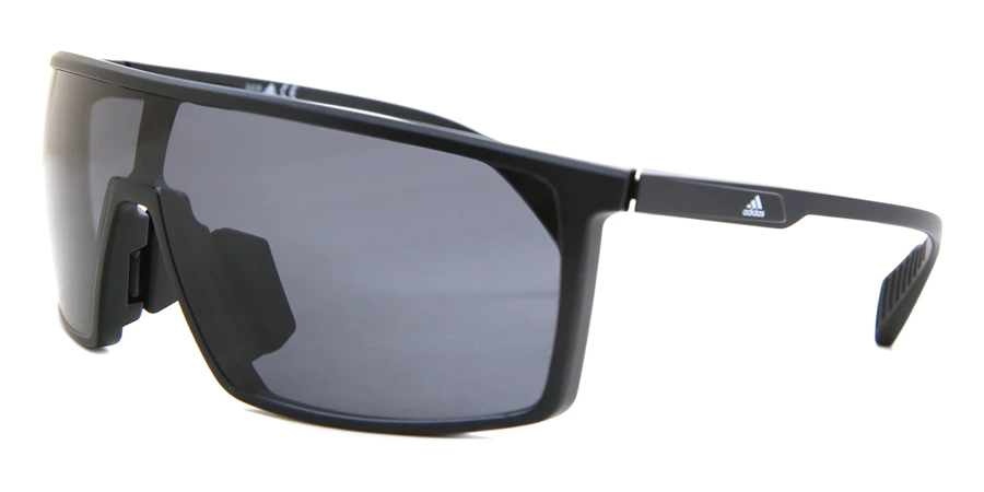 Close-up of Adidas sunglasses product display on white background